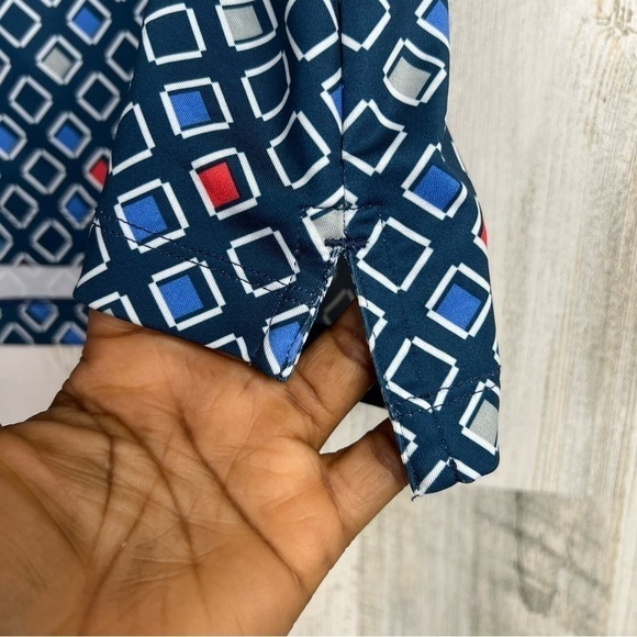 Peter Millar Shirt Womens Size Small Sleeveless Golf Polo Shirt Geometric Print - Picture 6 of 10